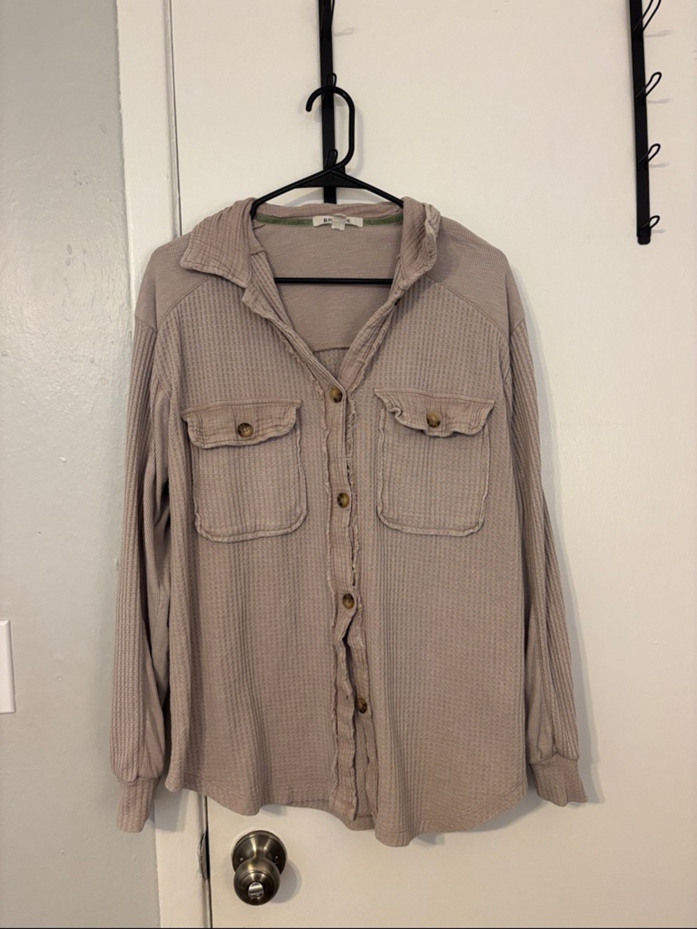 Briggs New York Dusty Rose Ribbed Top